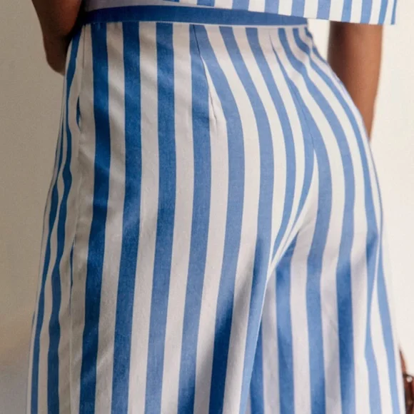 ⛱️🌊Sezane FAUSTO TROUSERS Blue and White Striped Pants - Picture 4 of 10